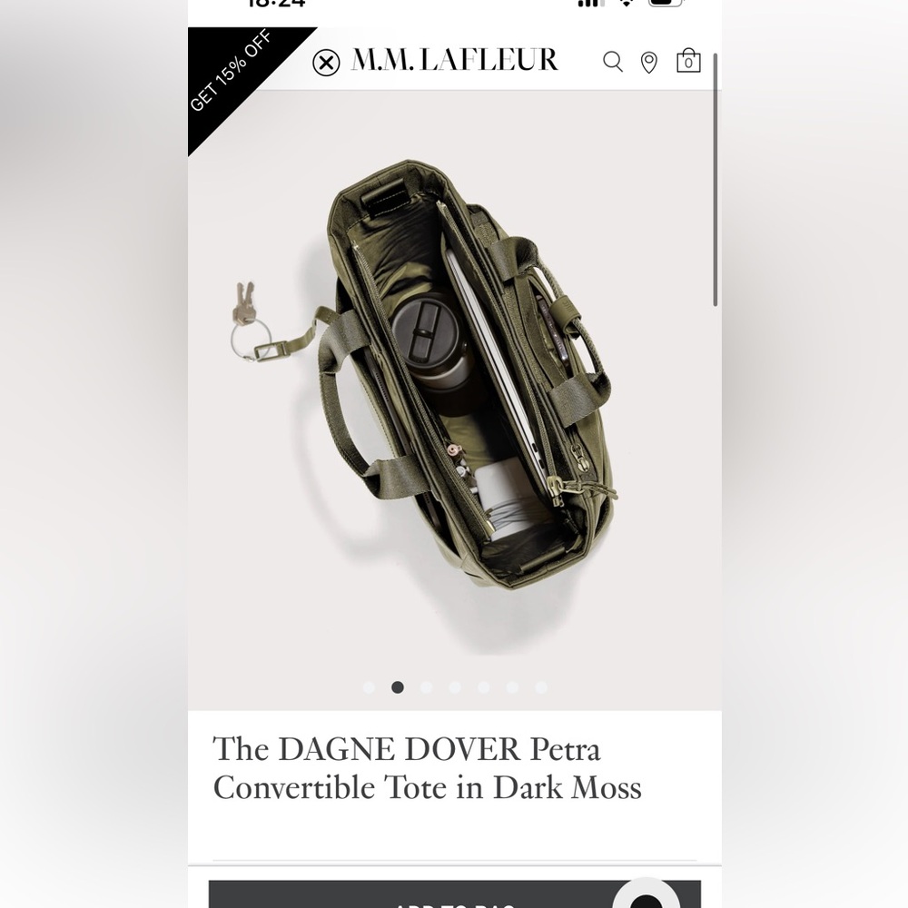 Dagne Dover Petra Convertable Bag in MOSS - Picture 8 of 12